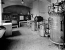 Bacteriological laboratory with experimental fermentation tank