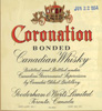 Canadian Whisky label commemorating Queen Elizabeth II’s coronation